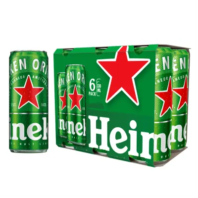 Lốc 6 Lon Bia Heineken 5% ABV 330ml