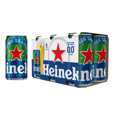 Lốc 6 Lon Thức Uống Đại Mạch Heineken 0.0% Độ Cồn 250ml