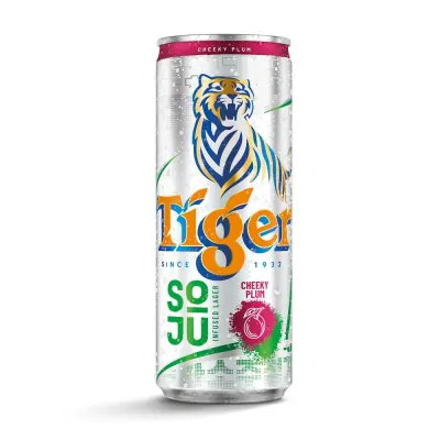 Bia Tiger Soju Infused Larger Vị Mận Lon 330ml