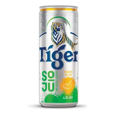 Bia Tiger Soju Infused Larger Vị Dưa Lưới Lon 330ml