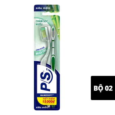 Bộ 2 Bàn Chải Đánh Răng P/S Muối Tre Siêu Mềm