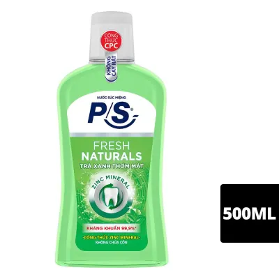 Nước Súc Miệng P/S Trà Xanh Thơm Mát Kháng Khuẩn 500ml