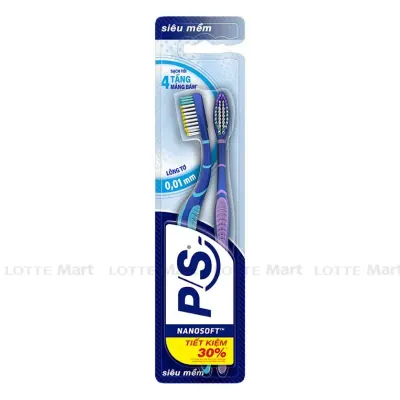 Bàn Chải Đánh Răng P/S Lông Tơ Mềm Mại Bộ 2 Cái