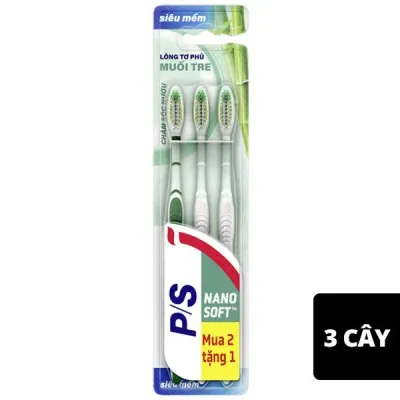 Bàn Chải Đánh Răng P/S Muối Tre Chăm Sóc Nướu (Bộ 2+1)