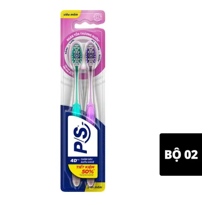 Bàn Chải Đánh Răng P/S 4D Chăm Sóc Nướu 2 Cái