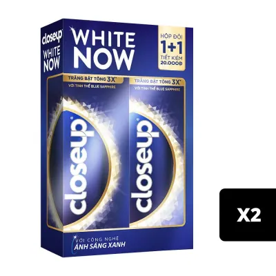 Lô 2 Tuýp Kem Đánh Răng Closeup White Now Blue Sapphire 100g