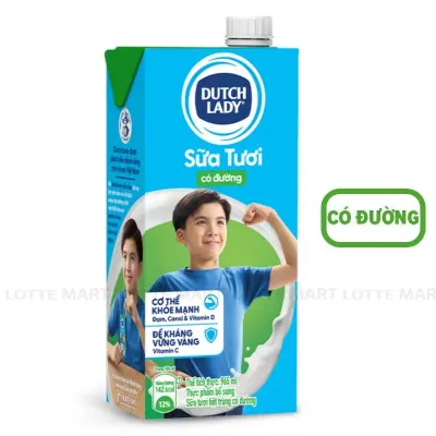 Sữa Tươi Tiệt Trùng Cô Gái Hà Lan Có Đường Hộp 965ml