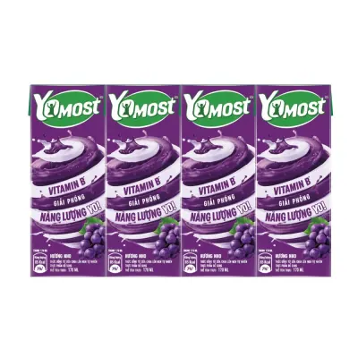 Yomost Sữa Chua Trái Cây Nho Hộp 4x170ml