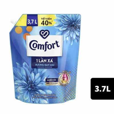Nước Xả Vải Comfort 1 Lần Xả Giữ Màu Hương Ban Mai 3.7L