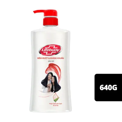 Dầu Gội Lifebuoy Mềm Mượt và Kháng Khuẩn Chai 640g