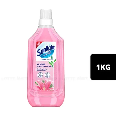 Nước Lau Sàn Sunlight Hương Hoa Lily và Hương Thảo Chai 1kg