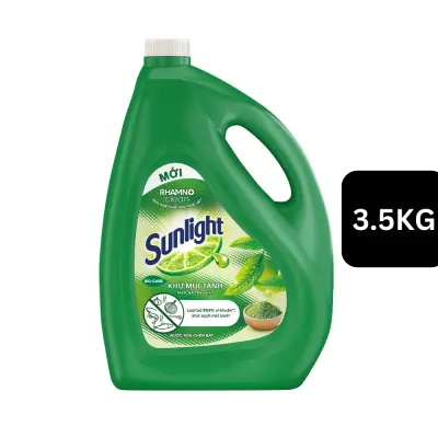 Nước Rửa Chén Sunlight Khử Mùi Tanh Matcha Can 3.5kg