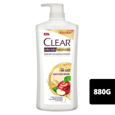 Dầu Gội Sạch Gàu Ngứa Clear 48 Giờ Chai 880g