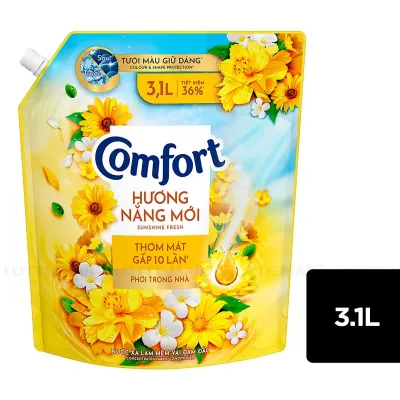 Nước Xả Vải Comfort Phơi Trong Nhà Hương Nắng Mới Túi 3.1L