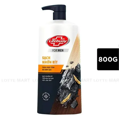 Sữa Tắm Lifebuoy Chiết Xuất Than Hoạt Tính và Cám Gạo Sạch Bã Nhờn Chai 800g