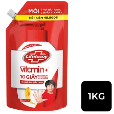 Nước Rửa Tay Lifebuoy Công Thức Vitamin+ Bảo Vệ Vượt Trội 10 1kg