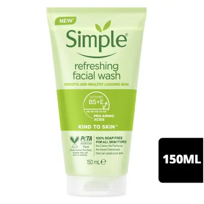 Sữa Rửa Mặt Simple Giúp Da Sạch Thoáng Trông Khỏe và Mịn Màng 150ml