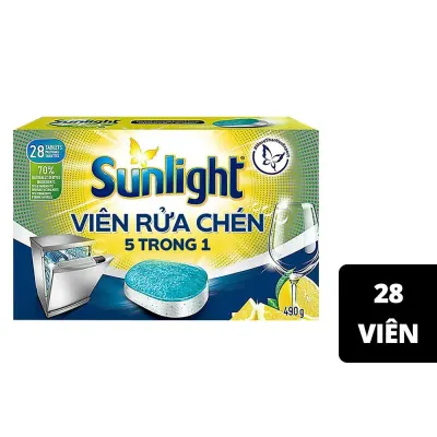 Viên Rửa Chén Sunlight 490g