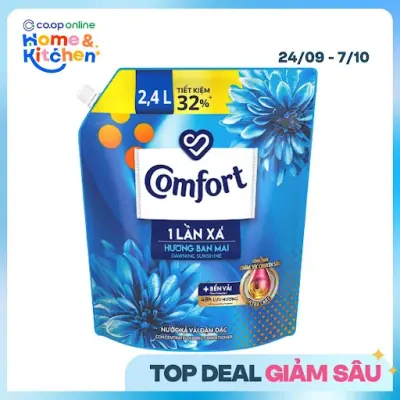 Nước Xả Comfort 1 Lần Xả Hương Ban Mai Túi 2.4L