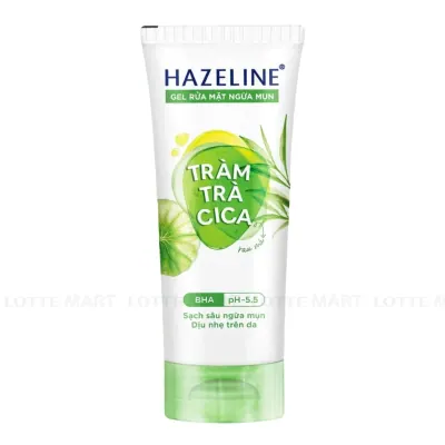 Gel Rửa Mặt Ngăn Ngừa Mụn Hazeline Tràm Trà Cica 50g