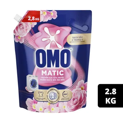 Nước Giặt OMO Matic Ngăn Ngừa Mùi Ẩm Mốc Cho Máy Giặt Cửa Trước 2.8kg