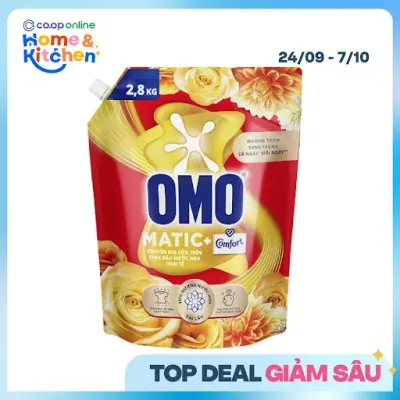 Nước Giặt OMO Matic Comfort Tinh Dầu Nước Hoa Tinh Tế Cho Máy Giặt Cửa Trên 2.8kg