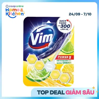Viên Treo Vệ Sinh Toilet Vim Hương Chanh 55/50g
