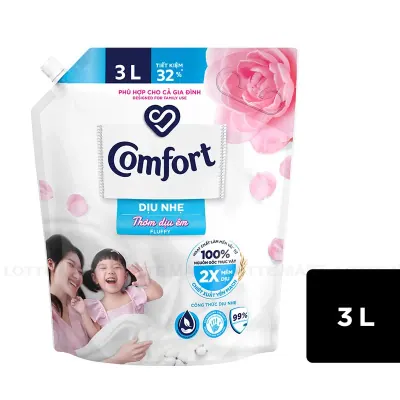 Nước Xả Vải Comfort Dịu Nhẹ Thơm Dịu Êm 3L