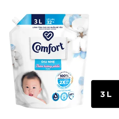 Nước Xả Vải Comfort Em Bé Cho Da Nhạy Cảm Túi 3L