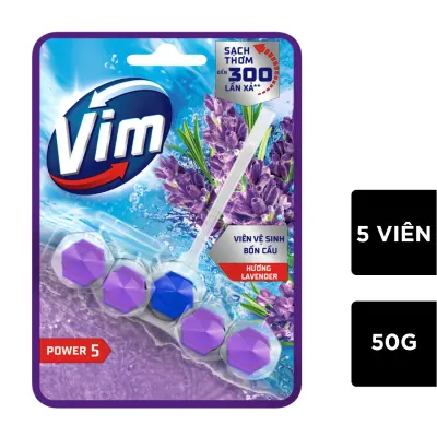 Viên Vệ Sinh Bồn Cầu Vim Hương Lavender Túi 5 Vỉ 250g