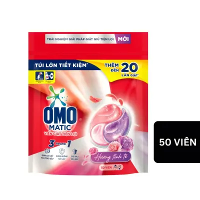 Viên Giặt OMO Hương Tinh Tế Túi 525g 50 Viên
