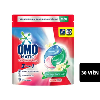 Viên Giặt OMO Hương Tươi Mát Túi 315g 30 Viên