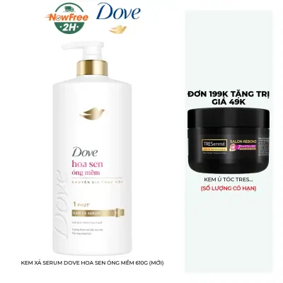 Kem Xả Serum Dove Hoa Sen Óng Mềm 610g (Mới)