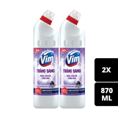 2 Gel Tẩytoilet Vim Than Hoạt Tínht & Oải Hương 870ml+KM