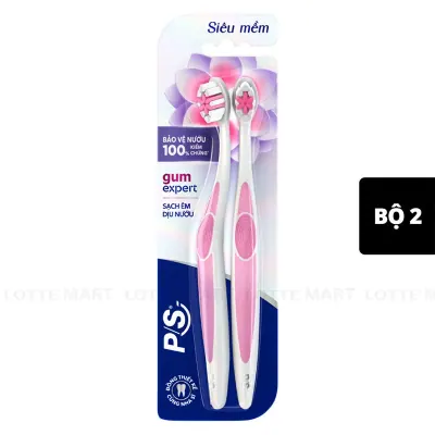 Bộ 2 Bàn Chải P/S Chuyên Gia Chăm Sóc Sạch Êm Dịu Nướu