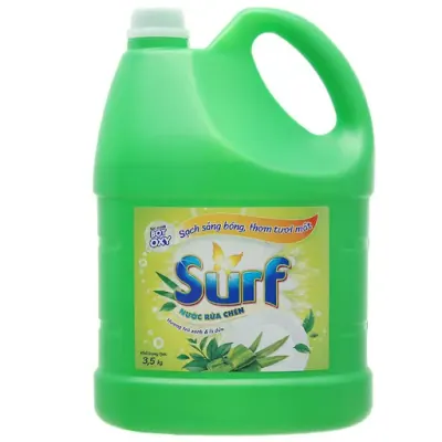 Nước Rửa Chén Surf Trà Xanh Lá Dứa 3.4kg