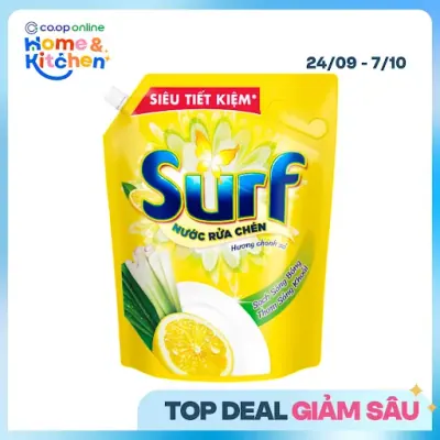 Nước Rửa Chén Surf Chanh Sả Túi 3.4/3.2kg