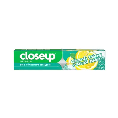 Kem Đánh Răng Closeup Chanh Vàng và Muối Biển Tuýp 230g