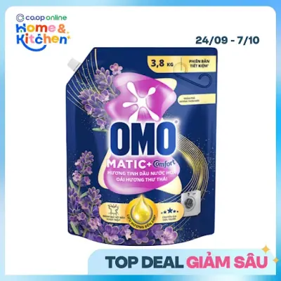 Nước Giặt OMO Matic Hương Oải Hương Dành Cho Máy Giặt Cửa Trước 3.8kg