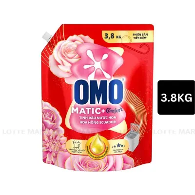 Nước Giặt OMO Matic Hương Hoa Hồng Ecuador Dành Cho Máy Giặt Cửa Trên 3.8kg