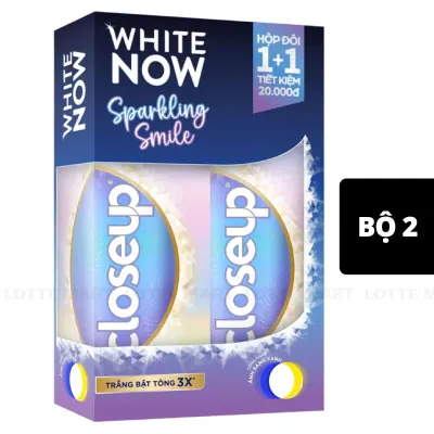 Bộ 2 Tuýp Kem Đánh Răng Closeup White Now Sparkling Smile 100g