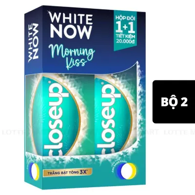 Bộ 2 Tuýp Kem Đánh Răng Closeup White Now Morning Kiss 100g