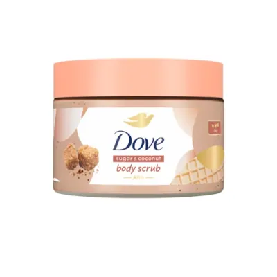 Tẩy Tế Bào Chết Dove Đường Nâu và Hương Dừa 280g