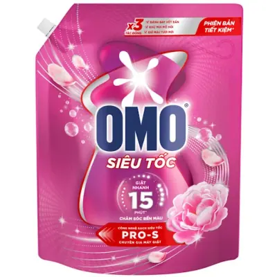 Nước Giặt OMO Siêu Tốc Chăm Sóc Bền Màu Cho Máy Giặt Cửa Trước và Cửa Trên 3.5kg
