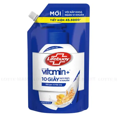 Nước Rửa Tay Lifebuoy Vitamin Hương Sữa Gạo và Mật Ong 1L