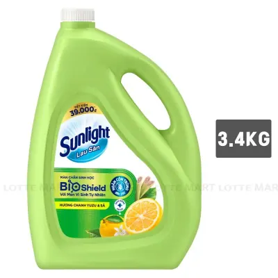 Nước Lau Sàn Sunlight Hương Chanh Yuzu và Sả 3.4kg