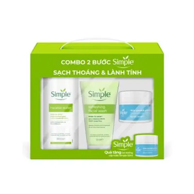 Bộ Simple Refresh (sữa Rửa Mặt 150ml+Nước Tẩy Trang 400ml)