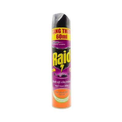 Bình Xịt Côn Trùng Raid Hương Cam Chanh 600ml
