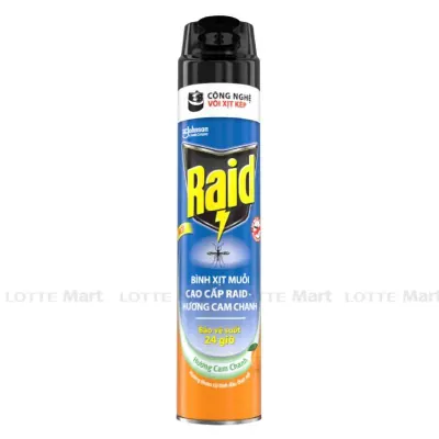 Bình Xịt Muỗi Raid Hương Cam Chanh Chai 520ml