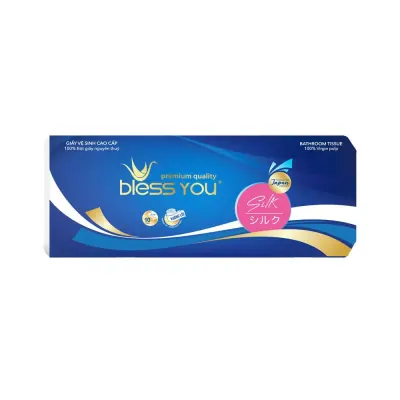 Lốc 10 Cuộn Giấy Vệ Sinh Bless You Silk Không Lõi